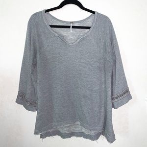 Free People Oversized Lounge Sweatshirt in Grey